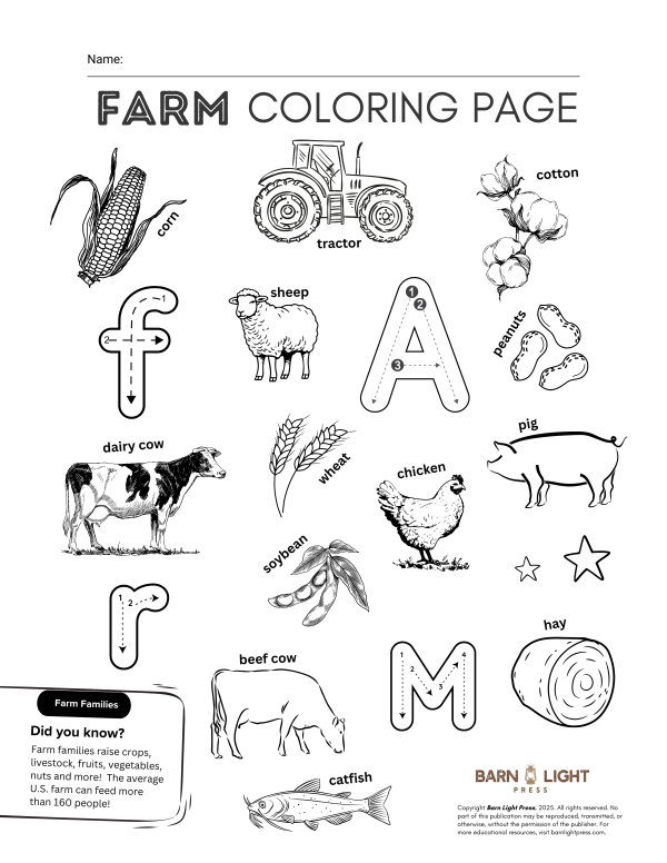 Farm Coloring Page